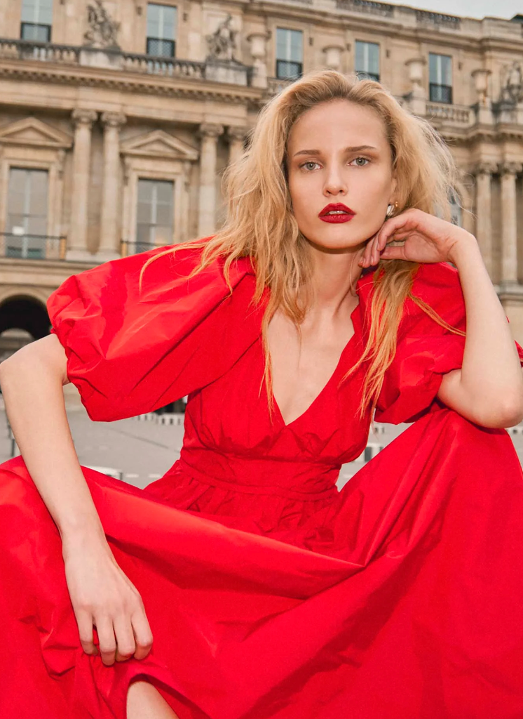 Hunter Bell Sylvie Dress in Scarlet Grace Geier