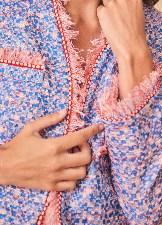 Hunter Bell Coco Jacket in Coral Reef Tweed Grace Geier