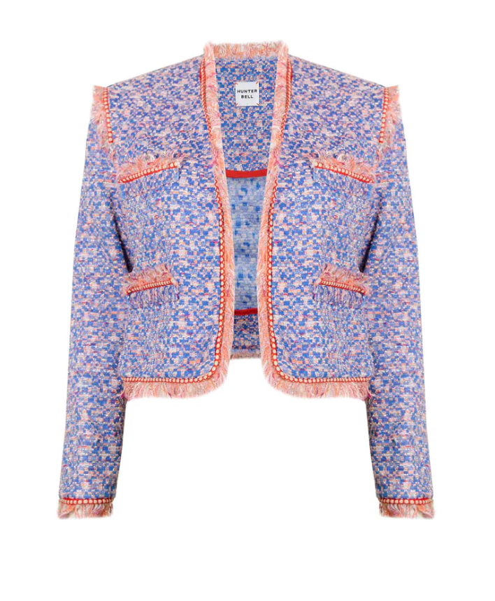 Hunter Bell Coco Jacket in Coral Reef Tweed Grace Geier